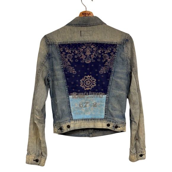 Denim & Supply Ralph Lauren Jackets & Blazers - Ralph Lauren Denim & Supply Western Denim Jacket Bandana SZ SMALL Distressed EUC